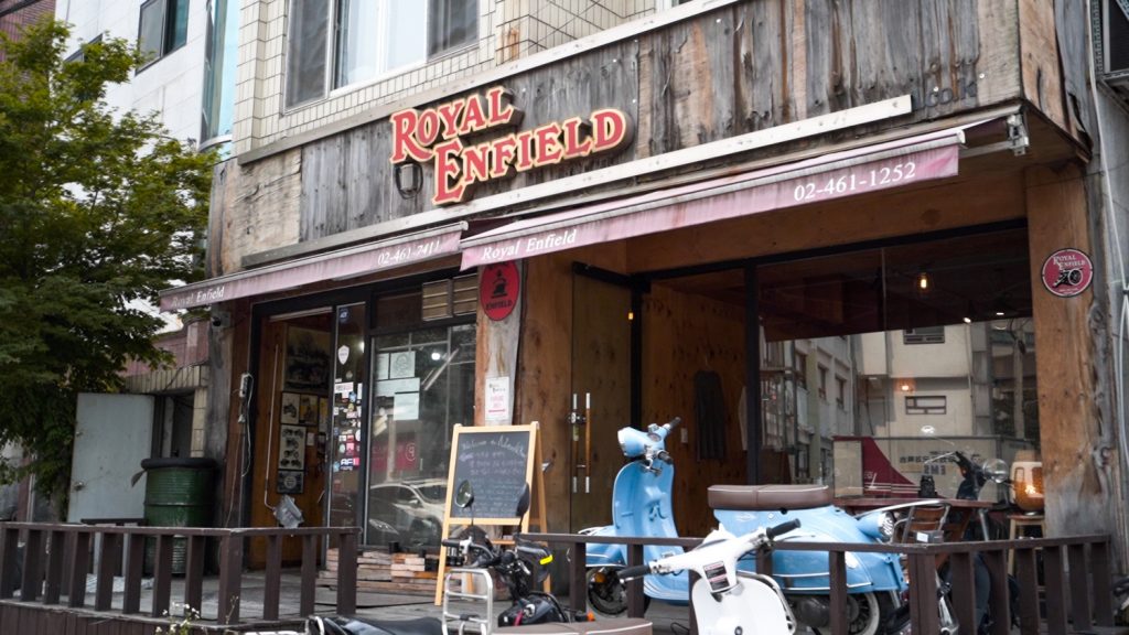 Royal Enfield motorshop in Seongsu area