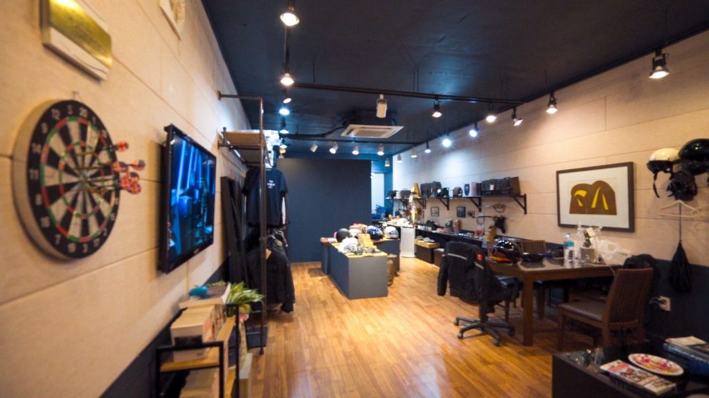Royal Classic motorcycle shop - basement area